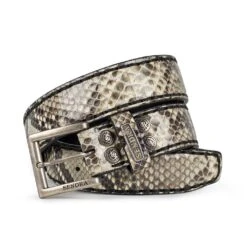 5156 CINTURONES PITON NATURAL BLANCO/NEGRO